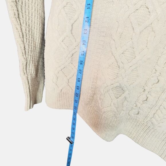 Madewell Open-Side Bobble Pullover Cream Chunky Wool Sweater Sz XXS - Picture 5 of 13